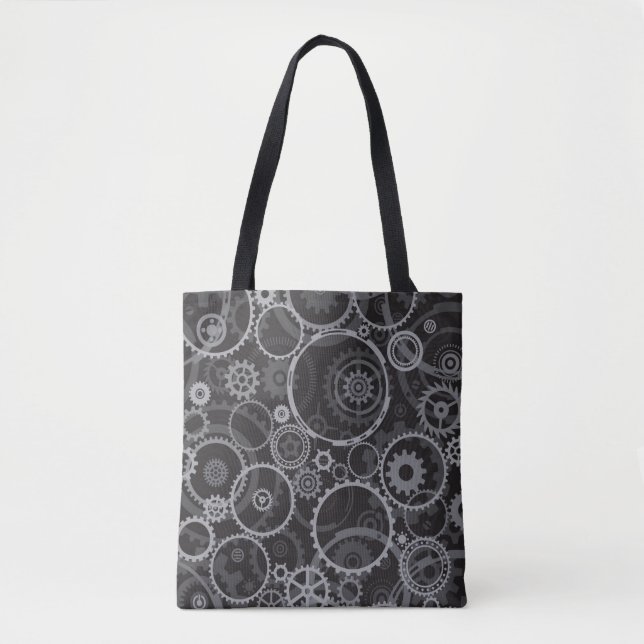 Tote Bag Motif de roues dentées (Devant)
