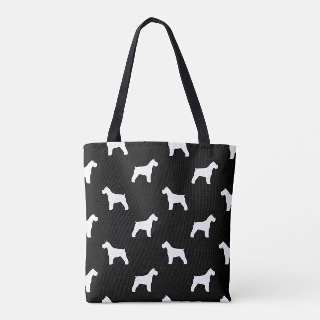 Tote Bag Motif de silhouettes de Schnauzer (Dos)