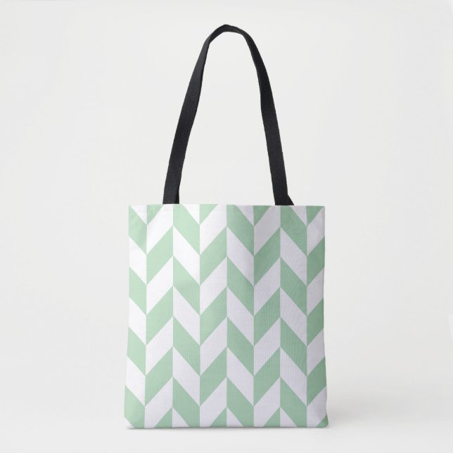 Tote Bag Motif de squelette vert à la menthe (Devant)
