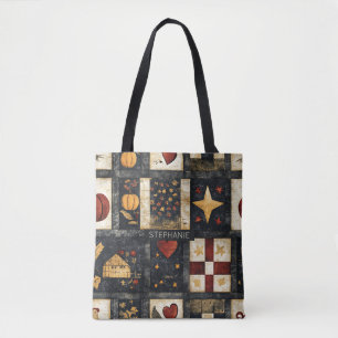 Tote Bag Motif de surface composée d'automne principal Ré