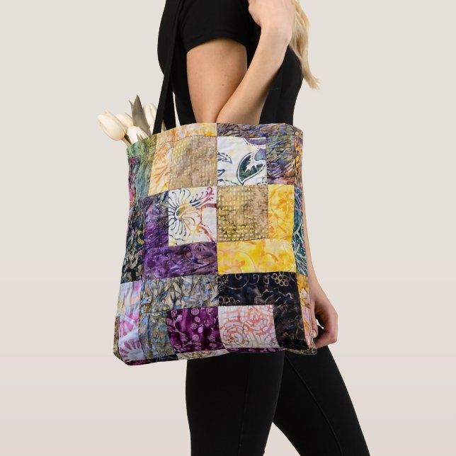 Tote Bag Motif de surfaces composées (De près)