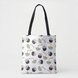 Tote Bag Motif de sushis et nouilles