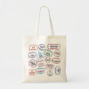 Tote Bag Motif de tampon de passeport Imprimer