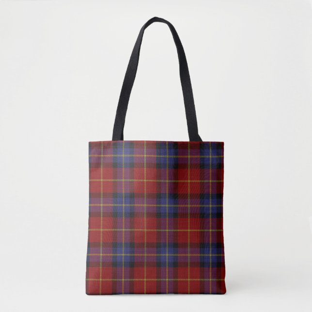 Tote Bag Motif de tartan (Devant)