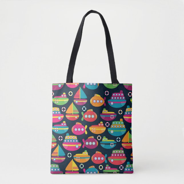Tote Bag Motif de transport d'océan (Devant)