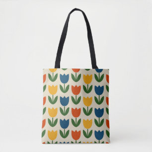 Tote Bag Motif de tulipe coloré