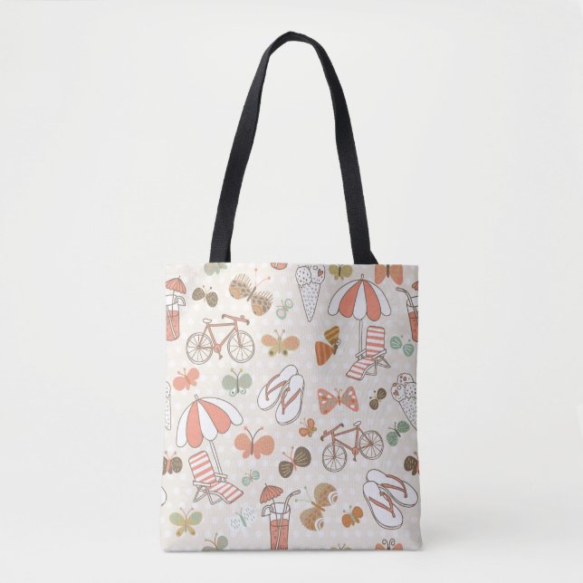 Tote Bag Motif de vacances d'été (Devant)