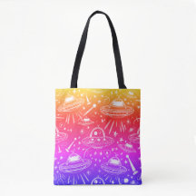 Motif de vaisseau spatial coloré