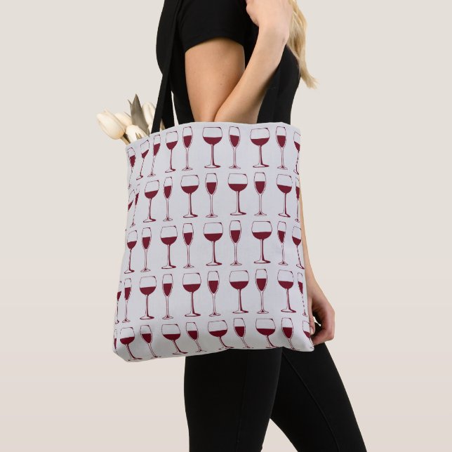 Tote Bag Motif de verre de vin rouge (De près)