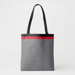 Tote Bag Motif d'échecs noir et blanc