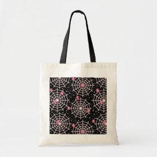 Tote Bag Motif des toiles d'Halloween et araignées