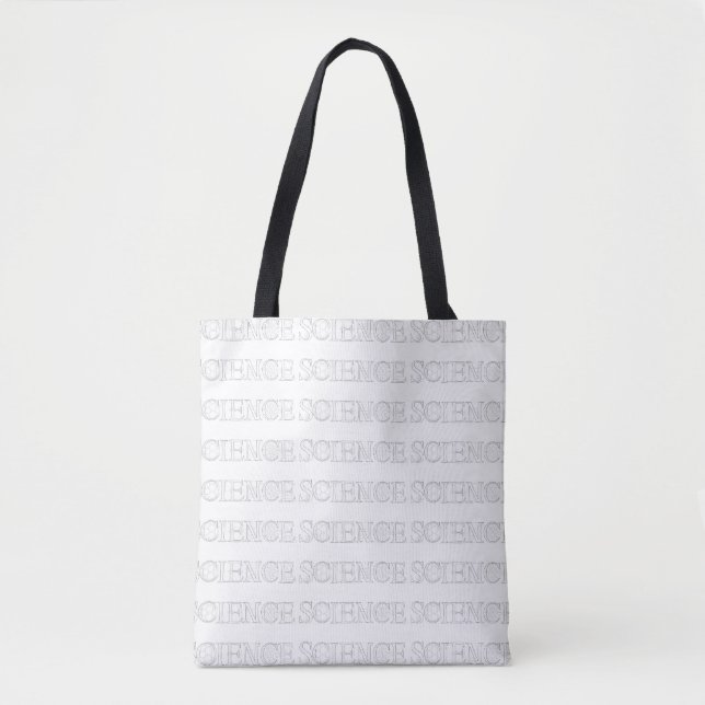 Tote Bag Motif d'esquisse de typographie scientifique (Devant)