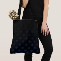 Motif diamant Vintage noir et bleu