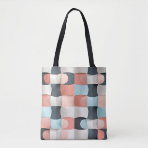 Tote Bag Motif d'illusion géométrique incurvée 3D moderne