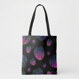 Tote Bag Motif d'illustration de feuille tropicale Monstera