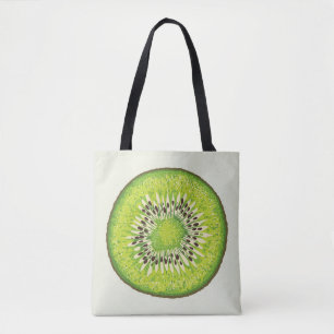 Tote Bag Motif d'illustration de tranche Kiwi