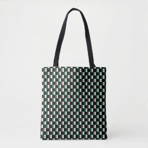 Tote Bag motif du drapeau À damiers Algérie