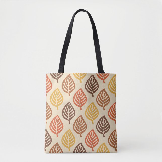 Tote Bag Motif feuille d'automne aux couleurs d'automne (Devant)