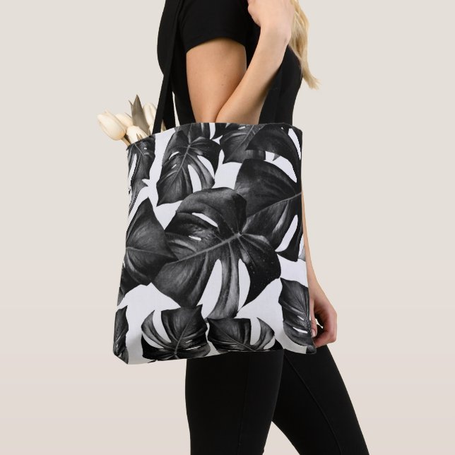 Tote Bag Motif Feuille Monstera #9 (De près)