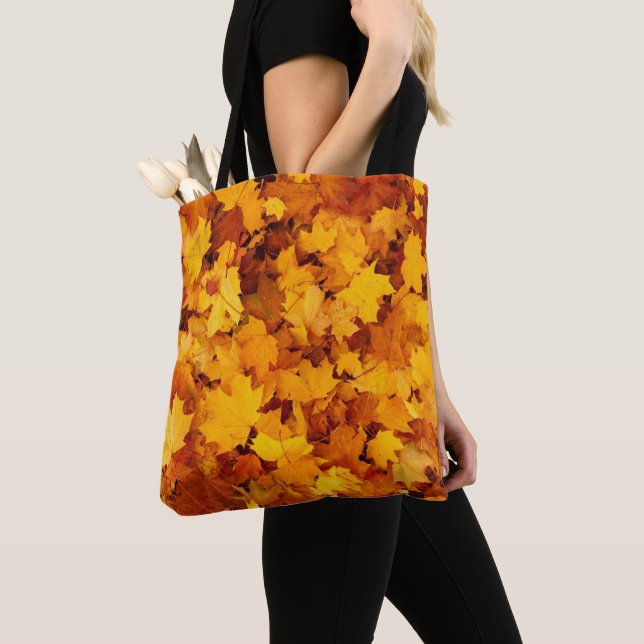 Tote Bag Motif Feuilles d'automne (De près)