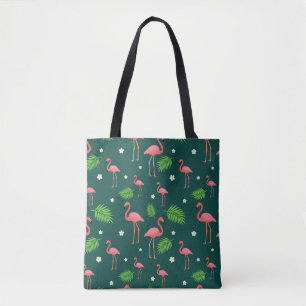 Tote Bag Motif Flamant Tropical
