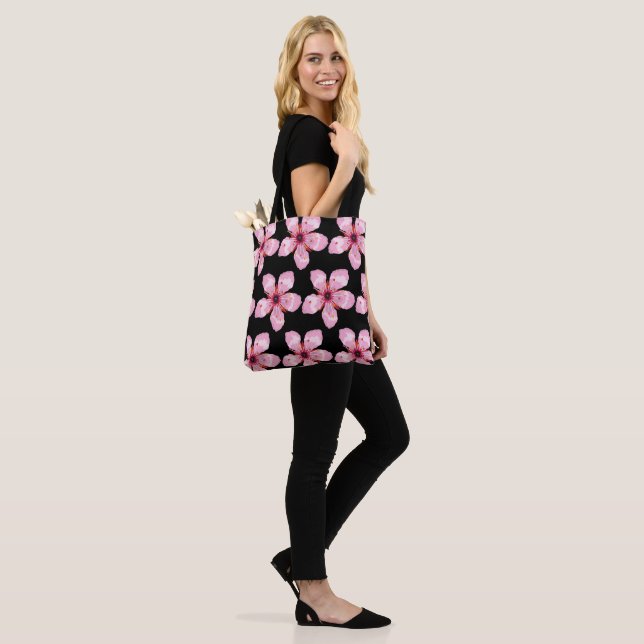 Tote Bag Motif floral asiatique de Sakura de fleurs de (Sur le modèle)