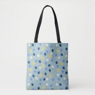 Tote Bag Motif floral de fleurs sauvages et de mûres