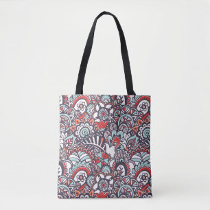 Tote Bag Motif floral de griffonnage de Paisley