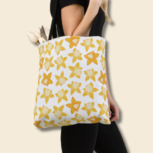 Tote Bag Motif floral de narcisse jaune de printemps