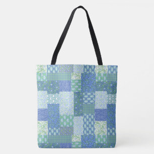 Tote Bag Motif floral de patchwork de Faux de Boho de
