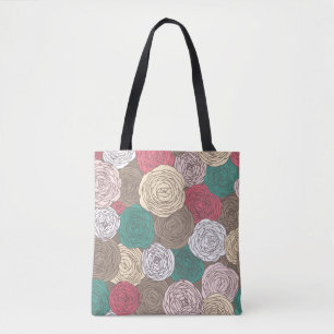 Tote Bag Motif floral élégant. Floral lumineux