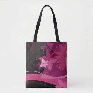 Tote Bag Motif floral magenta