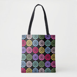 Tote Bag Motif floral numérique coloré