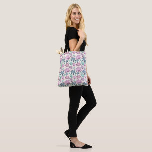Tote Bag Motif floral rose aquarelle douce    Papier peint