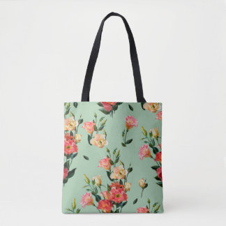 Tote Bag Motif floral sans couture dans le style victorien.