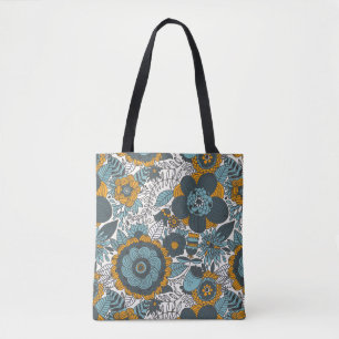 Tote Bag Motif floral vintage