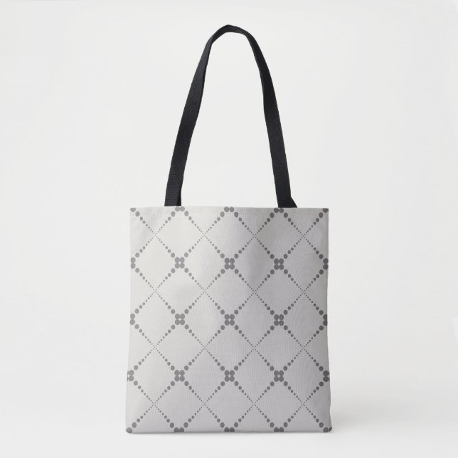 Tote Bag Motif géométrique à pointillés rétro (Devant)