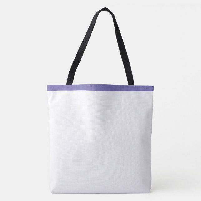 Tote Bag Motif géométrique bleu et blanc (Devant)