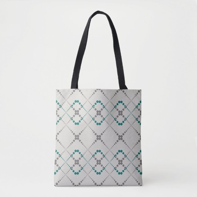 Tote Bag Motif géométrique de zag rétro (Devant)
