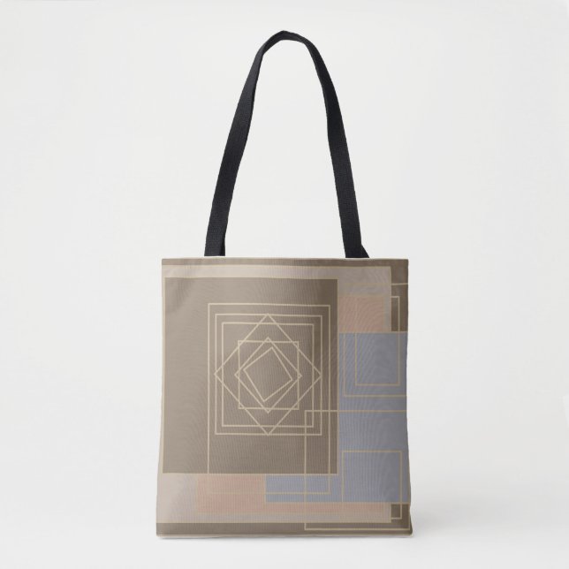 Tote Bag motif géométrique moderniste abstrait (Devant)