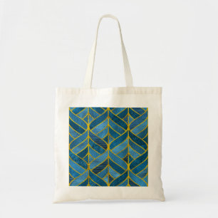 Tote Bag Motif Gold Blue Grunge