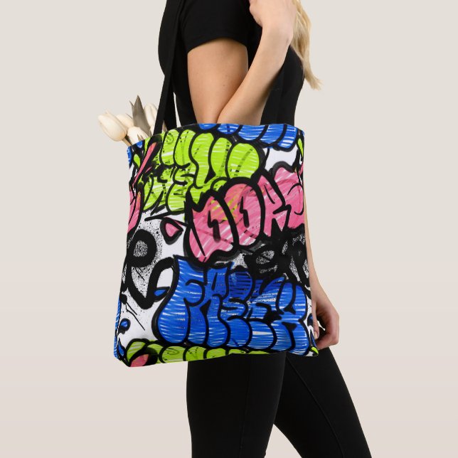 Tote Bag Motif Graffiti (De près)