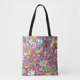 Tote Bag Motif hippie