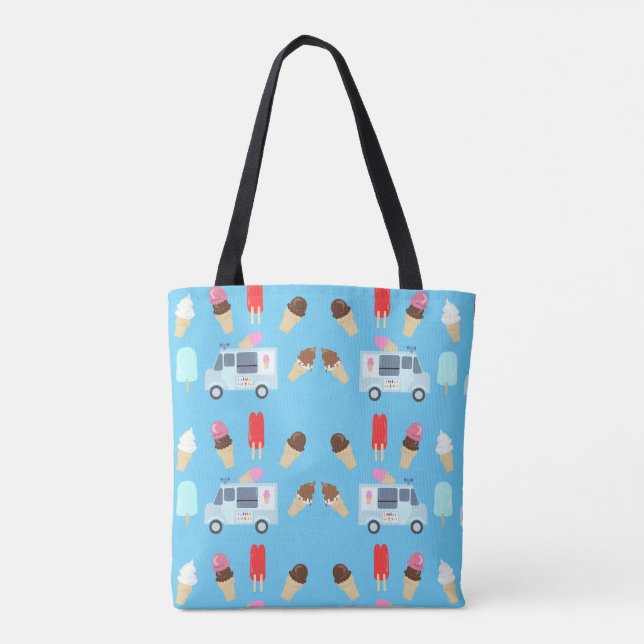 Tote Bag Motif illustré d'un char à glace adorable (Dos)