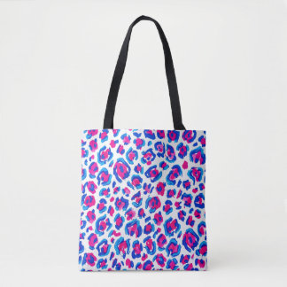 Tote Bag Motif imprimé léopard néon