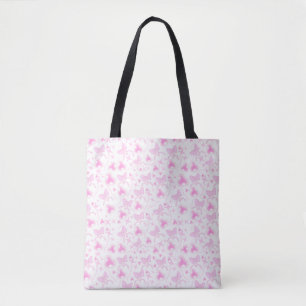 Tote Bag Motif Kawaii Coeurs et rubans