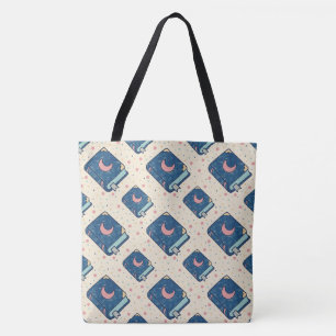 Tote Bag Motif Lune de Conte Céleste
