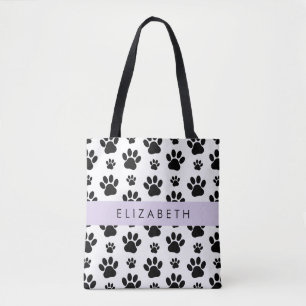 Tote Bag Motif mâle, Patrouilles de chien, Noir et Blanc, V