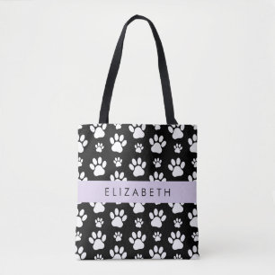 Tote Bag Motif mâle, Patrouilles de chien, Noir et Blanc, V
