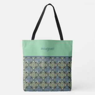 Tote Bag Motif marocain coloré Monogrammé